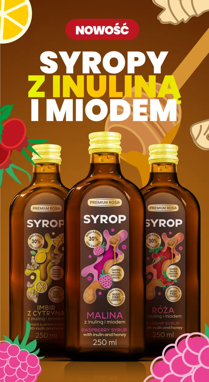 Syropy z inuliną i miodem
